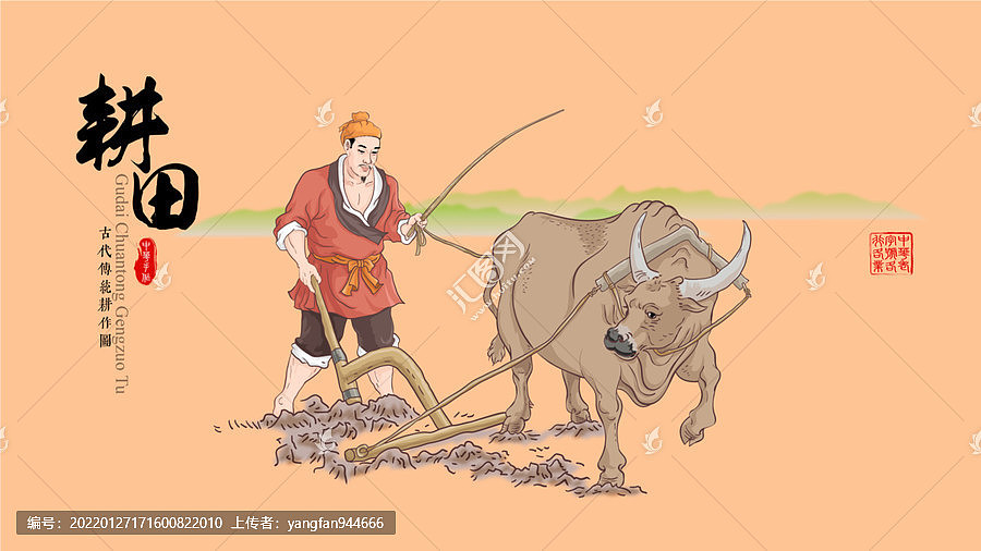 古代耕作种图（图ZMjg3NzE4NzI4） - 商业插画 - 站酷设计师yangfan944666原创素材 - 站酷ZCOOL