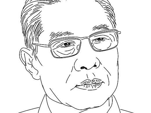 刘勇良线描作品：为人民英雄和共和国勋章获得者画像