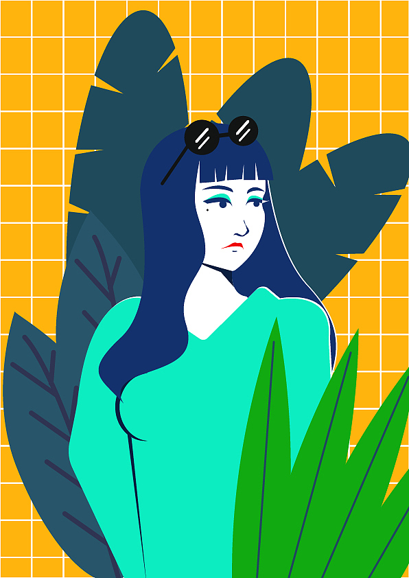 一些扁平化插画