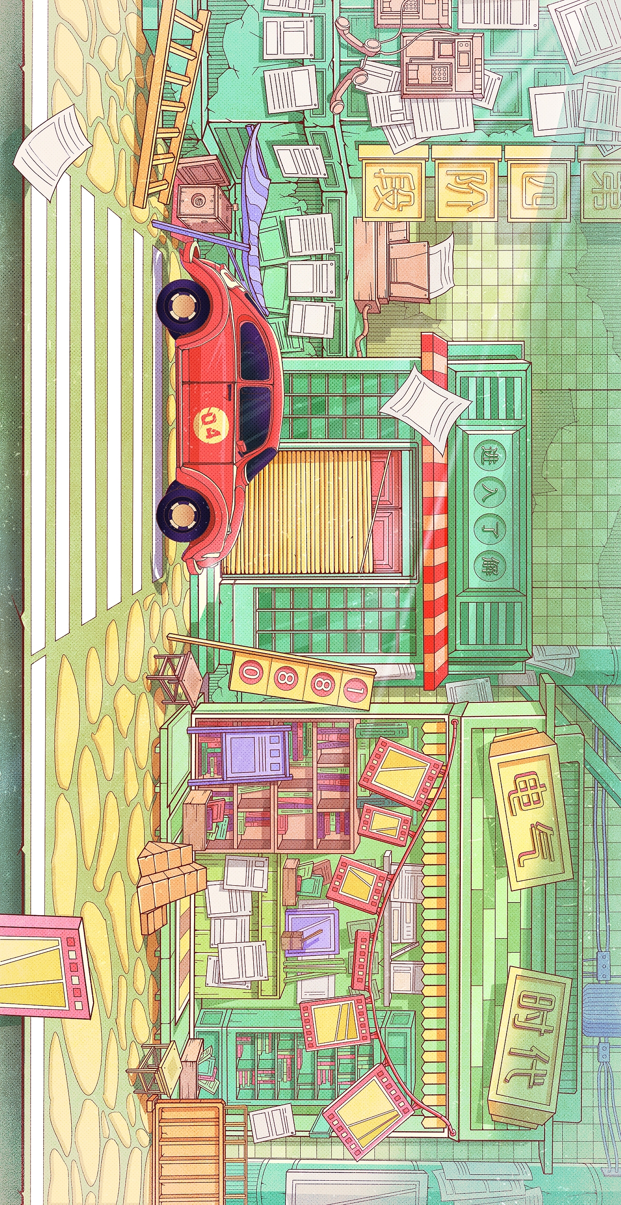 #2019青春答卷#《媒界》角色设计与场景设计（图ZMTYwODc1MzQw） - 艺术插画 - 站酷设计师狮子会来吗原创素材 - 站酷ZCOOL