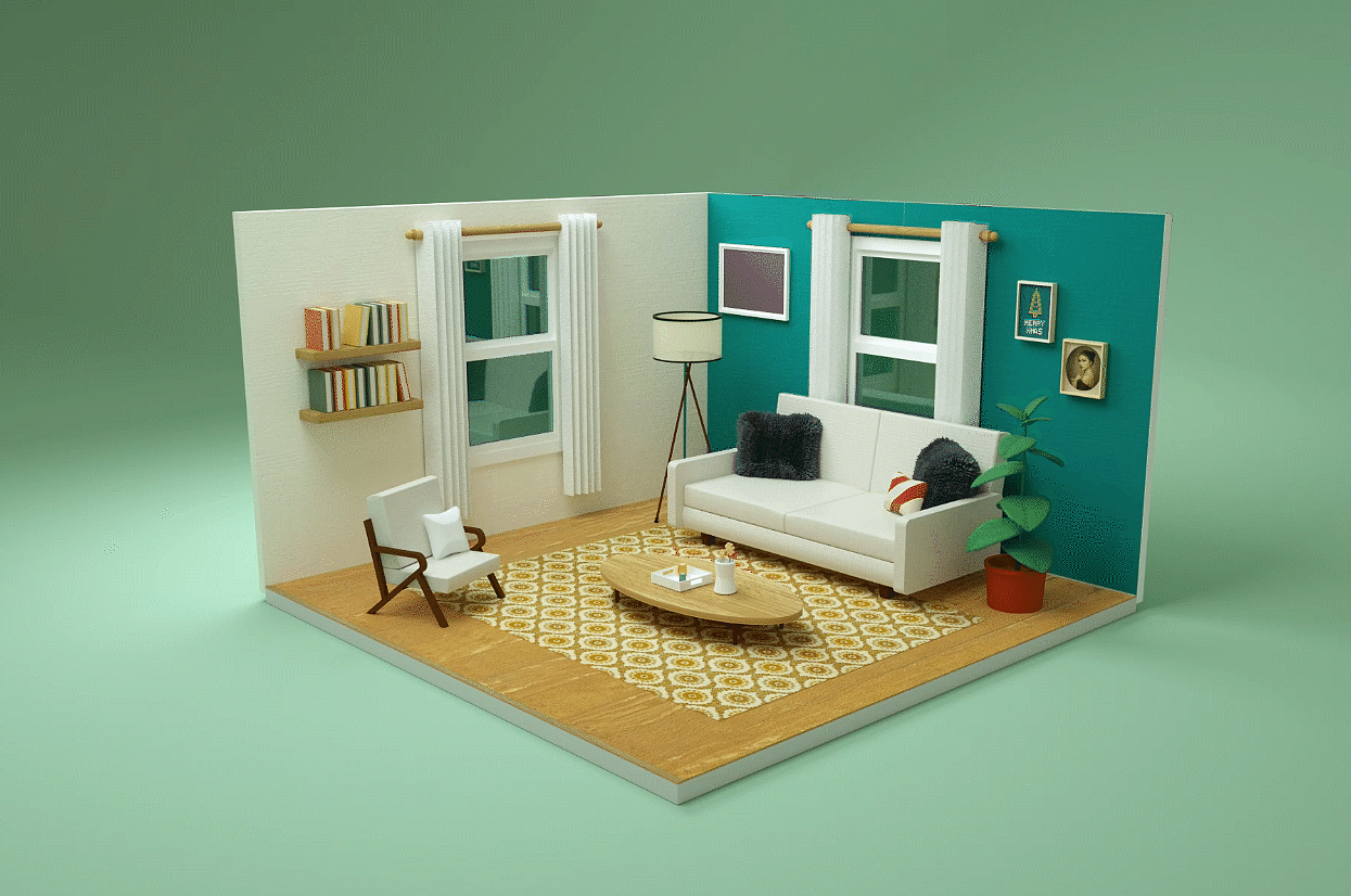 小房子动效|三维|动画/影视|chunfafa - 临摹作品 - 站酷 (zcool)