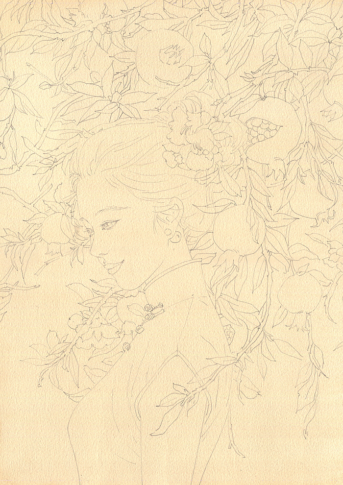 石榴红满（图ZOTcxMjYzNTY=） - 商业插画 - 站酷设计师红花HONGHUA原创素材 - 站酷ZCOOL