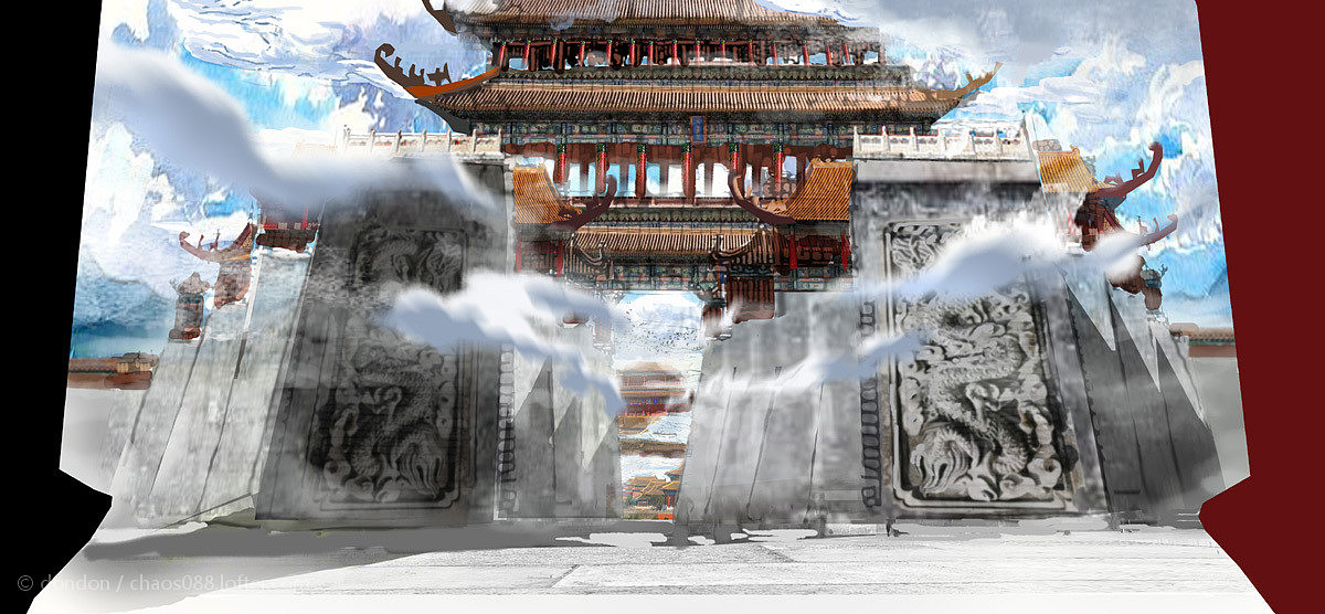 神话《苗祖·蚩尤》插画海报设计标签插画概念设计聊斋志异场景