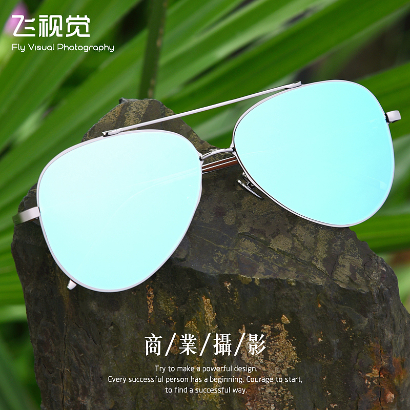 复古光学架太阳镜淘宝天猫产品户外街拍眼镜拍摄后期修图