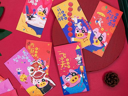 儿童插画包装设计——2020年鼠年红包