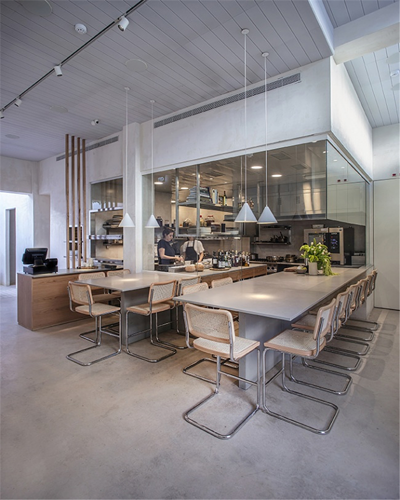 郑州餐厅装修设计-极简主义的opa餐厅室内装修方案