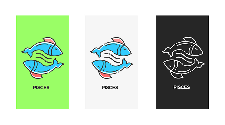 十二星座图标设计