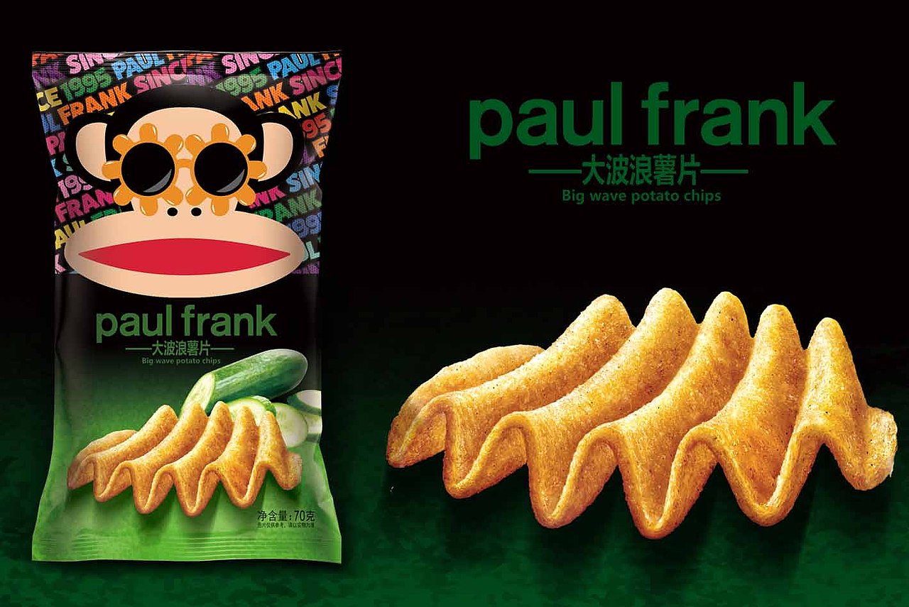 汇合案例｜paul frank大嘴猴~大波浪薯片（图ZMTQyOTQ2Mzky） - 品牌 - 站酷设计师汇合品牌原创素材 - 站酷ZCOOL