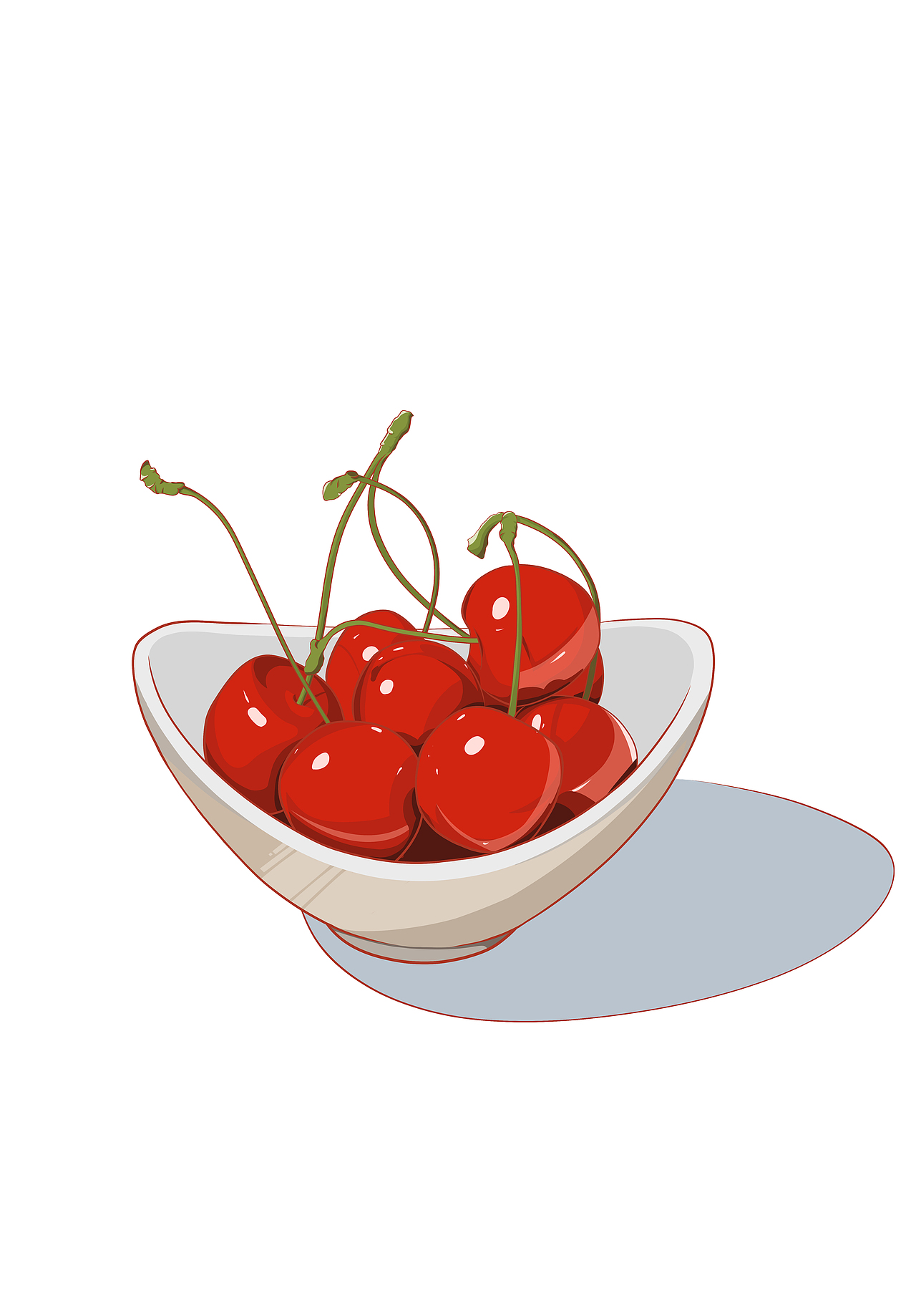 手绘美食——车厘子