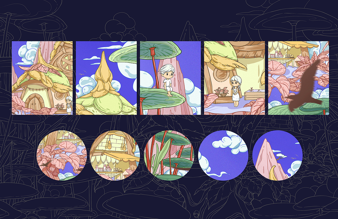 《梦境》— 偶遇（图ZMzUzOTQ2MzUy） - 商业插画 - 站酷设计师饭团食品包装设计原创素材 - 站酷ZCOOL