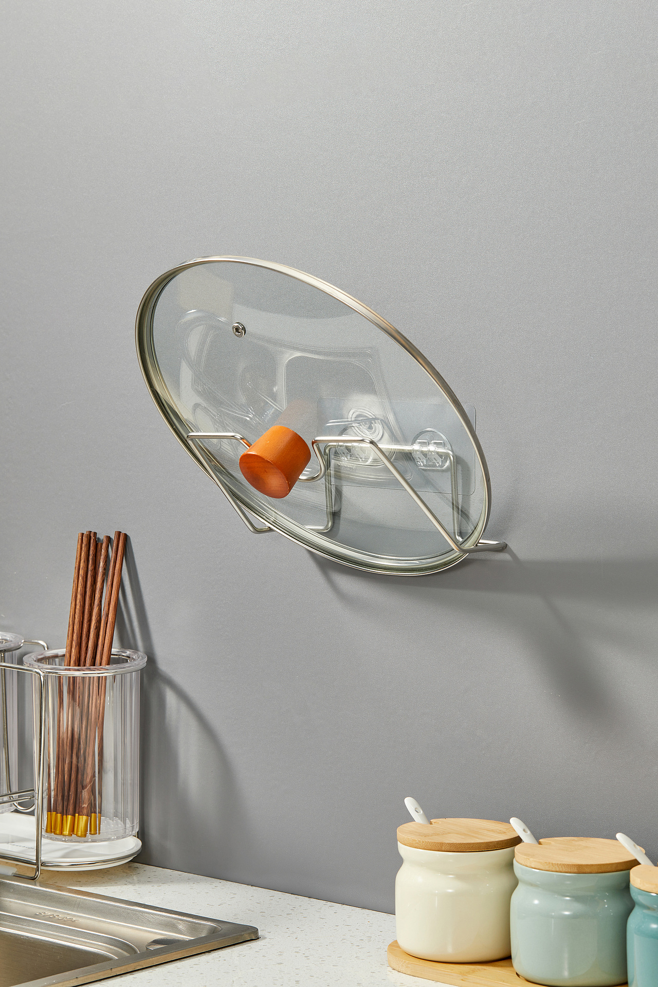 电商摄影 简易锅盖架