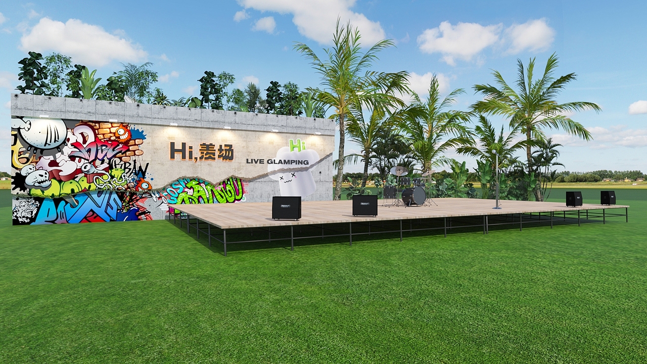 露营营地舞台打卡点设计