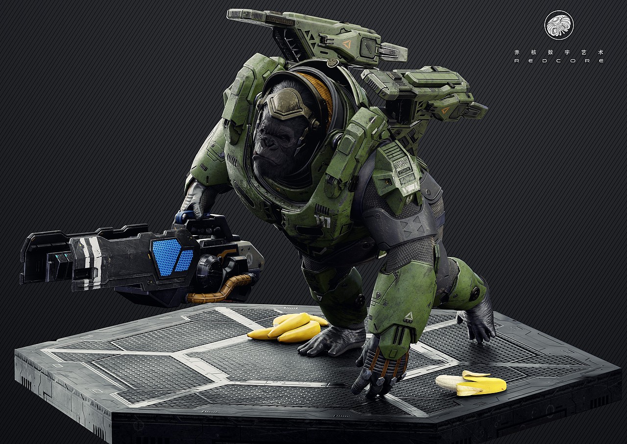 士官长+温斯顿——赤核学员次时代建模合体版本（图ZMzQ0OTA4NDY0） - 人物/生物 - 站酷设计师赤核数字艺术原创素材 - 站酷ZCOOL