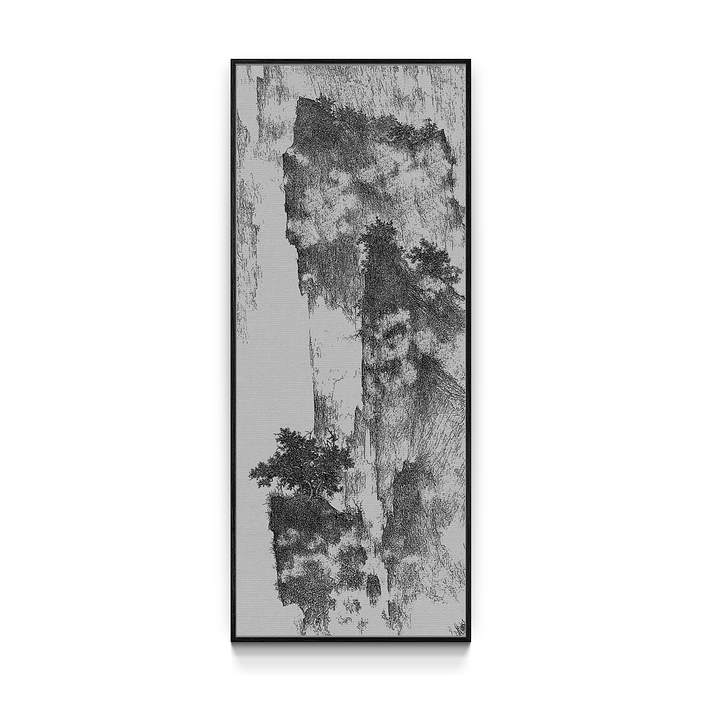 玄关立体浮雕肌理画