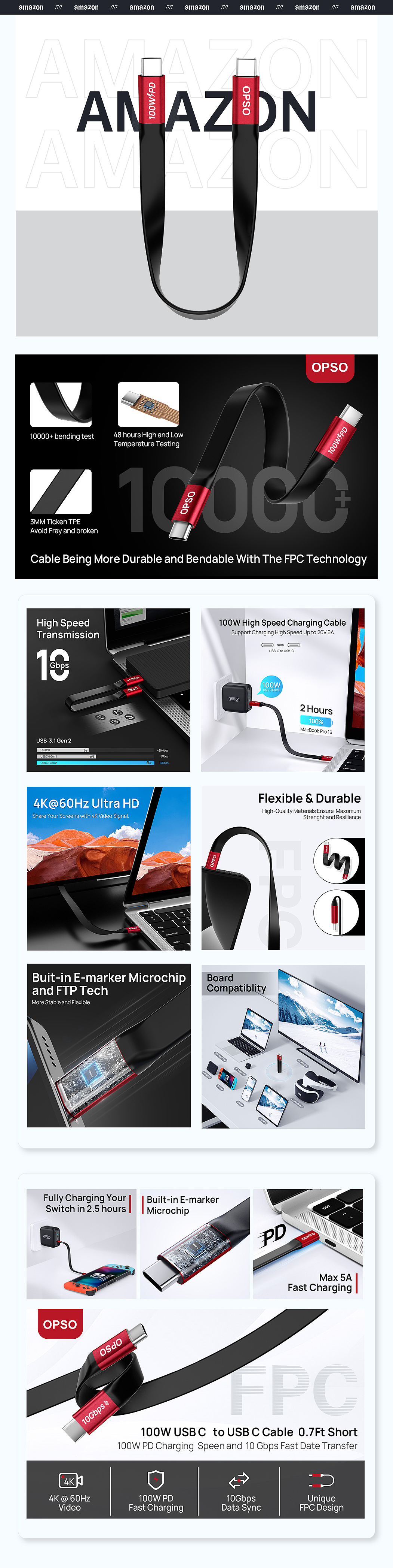 亚马逊3C类合集 | 数据线 | 充电宝 | 灯 | 运动腕带（图ZMzQxMTI2ODY4） - 电商 - 站酷设计师苏萱呀呀呀原创素材 - 站酷ZCOOL