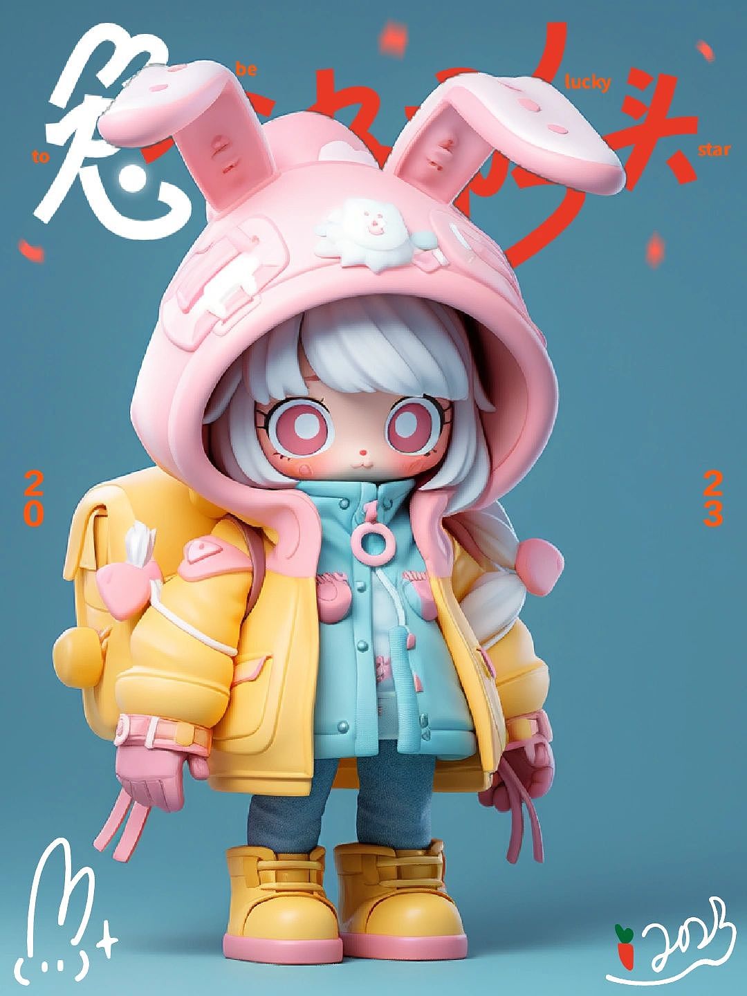 【Midjiurney·7】粉红兔波妞·附咒语