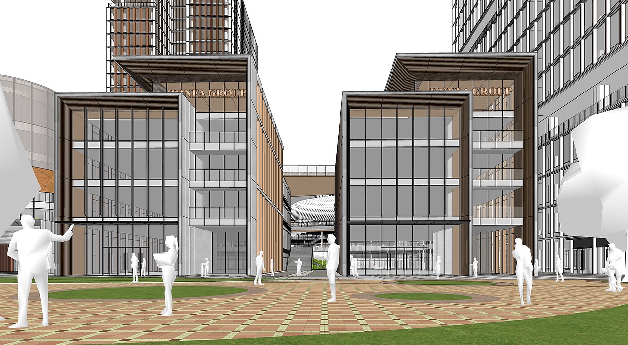 宏发集团总部园区SU模型下载