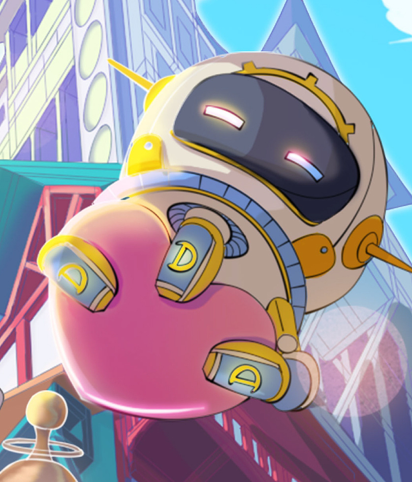 搭配能帮忙收集爱心的小机器人~