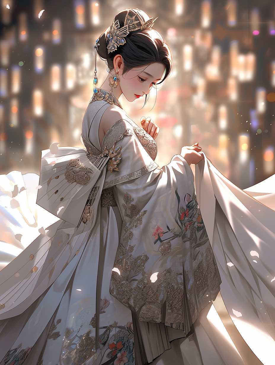 梦幻仙境风格的白色汉服插画（图ZMzU2ODQ2NDY0） - 商业插画 - 站酷设计师荷逸原创素材 - 站酷ZCOOL