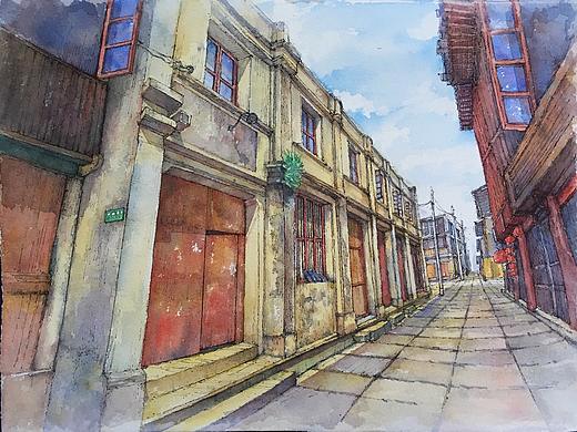 手绘风景 线与色