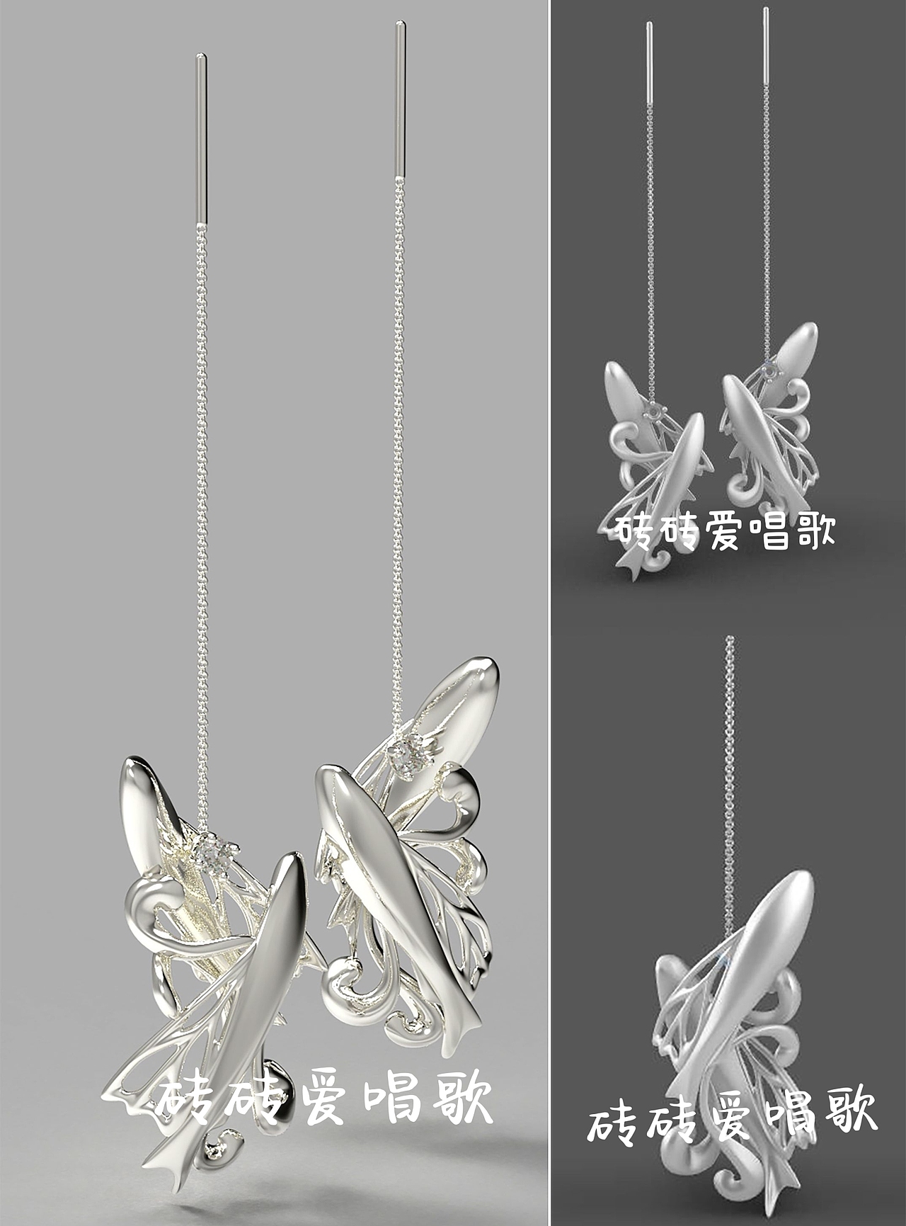 飞鱼原创设计首饰戒指耳环