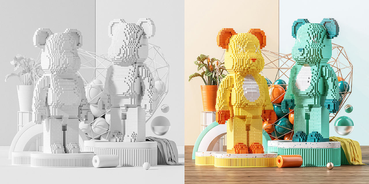 潮玩积木丨经典复刻（图ZMjc0ODgyMTEy） - 产品 - 站酷设计师梦行者永不入睡原创素材 - 站酷ZCOOL