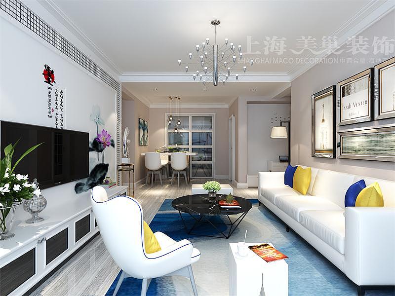 郑州翰林华庭129平装修-现代微晶石壁画电视背景墙（图ZOTY4MTQzMDQ=） - 家装设计 - 站酷设计师郑州美巢装饰原创素材 - 站酷ZCOOL