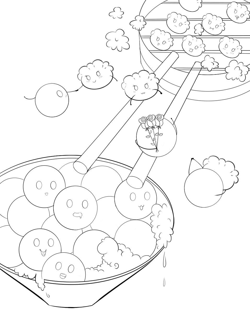 元宵节快乐|插画|艺术插画|启喵喵_原创作品-站酷zcool