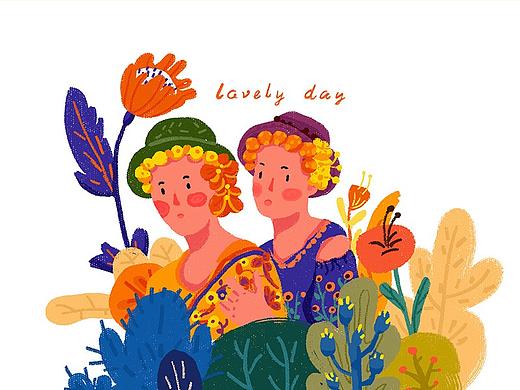 每日插畫人物1（個人主頁-ZMjkxMzcxMjg=） - 創(chuàng)作習(xí)作 - 站酷設(shè)計(jì)師飯團(tuán)兒喵原創(chuàng)素材 - 站酷ZCOOL