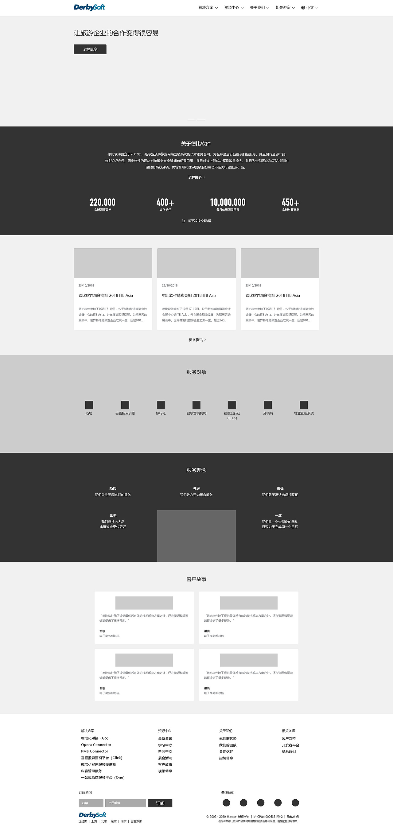 德比软件官网-中文-线框图 & 效果图