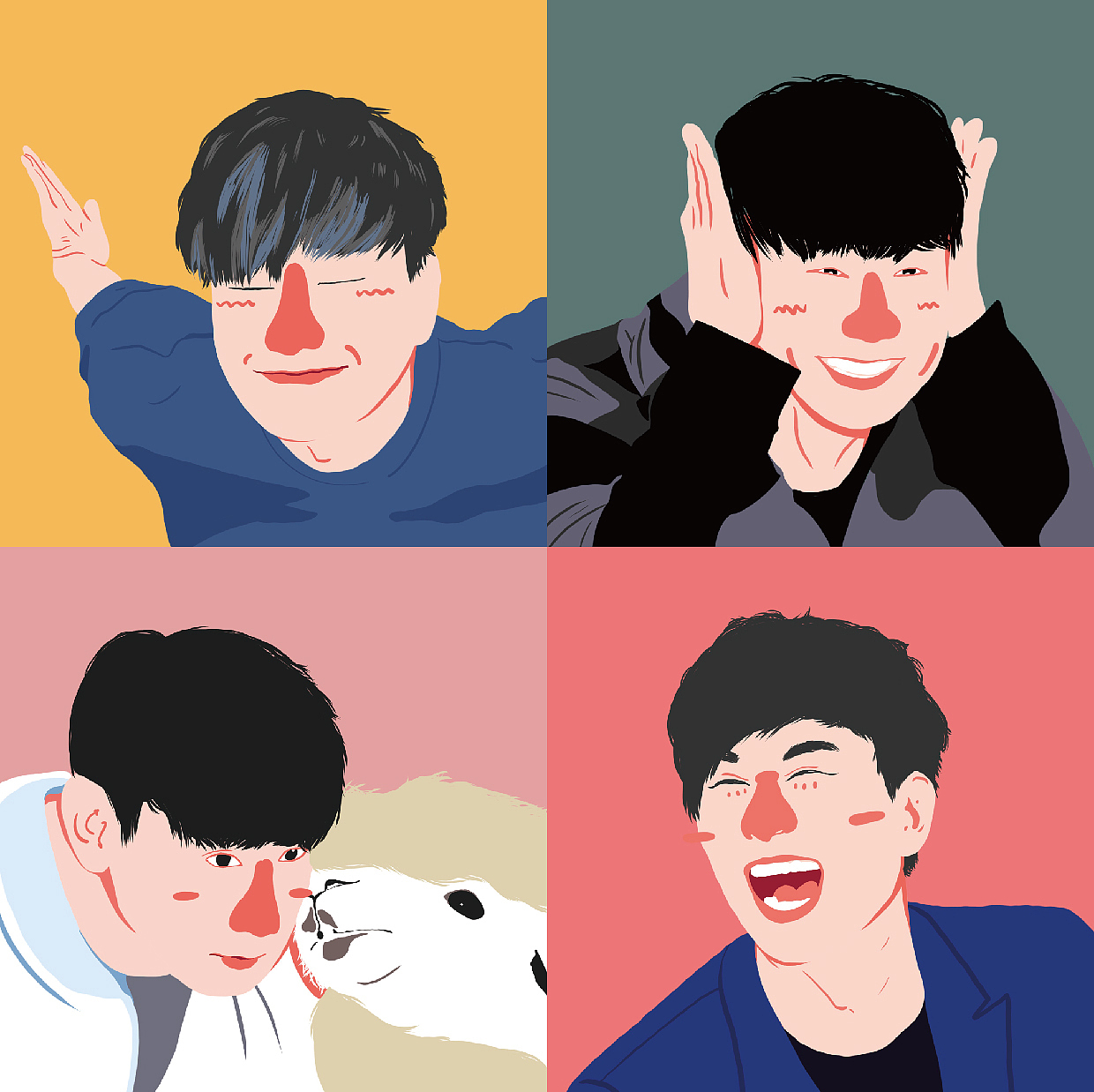 间接性发奋图强 | procreate头像插画（图ZMjAwMjkyMTQ4） - 创作习作 - 站酷设计师鳳梨寺住持原创素材 - 站酷ZCOOL