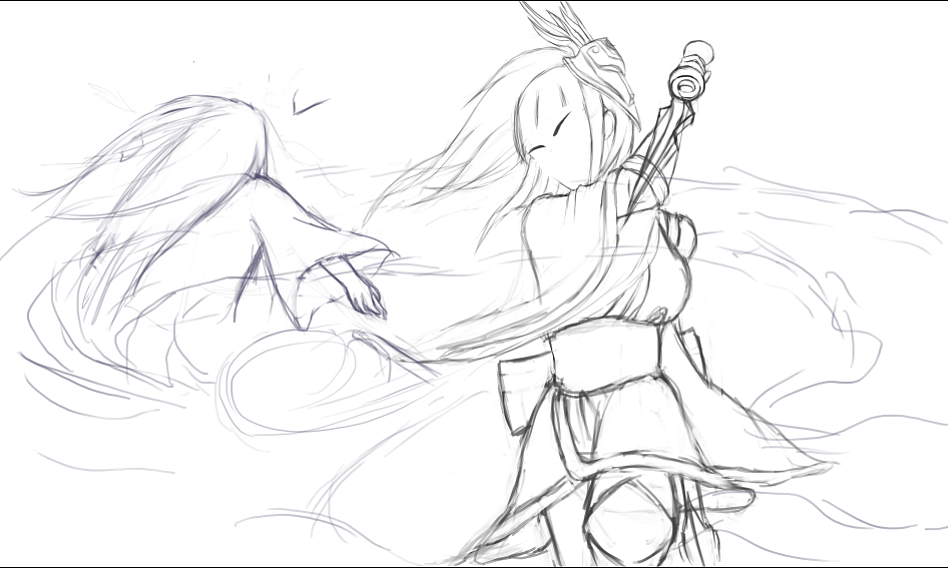 插画英雄联盟腥红之月鬼舞姬阿卡丽