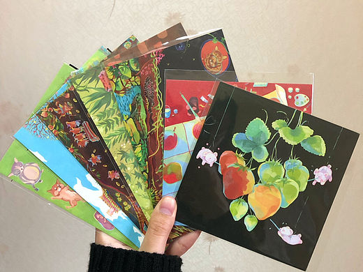 商家印的明信片