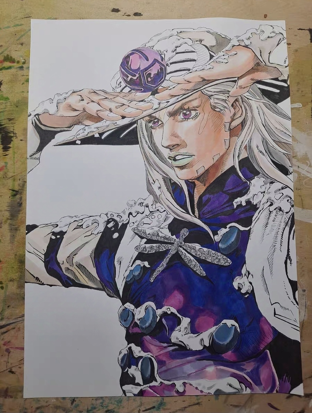 【JOJO】马克笔手绘sbr杰洛装饰画(图ZMzc2NDY0MTQ4) - 其他动漫 - 站酷设计师湖泊霜雪原创素材 - 站酷ZCOOL