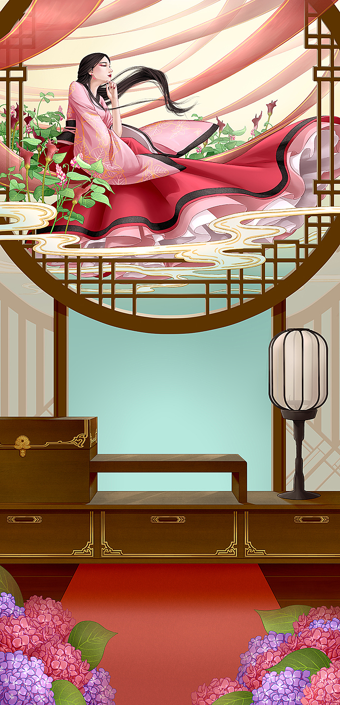 百颐年 17页面 电商插画（图ZMTQ2MTM5Njk2） - 商业插画 - 站酷设计师月白0222原创素材 - 站酷ZCOOL