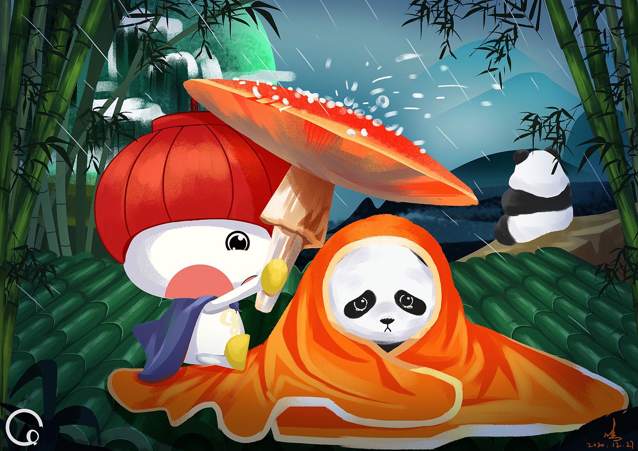 阿年跨新年（图ZMjM4NjE1NDky） - IP形象 - 站酷设计师烨青设计原创素材 - 站酷ZCOOL