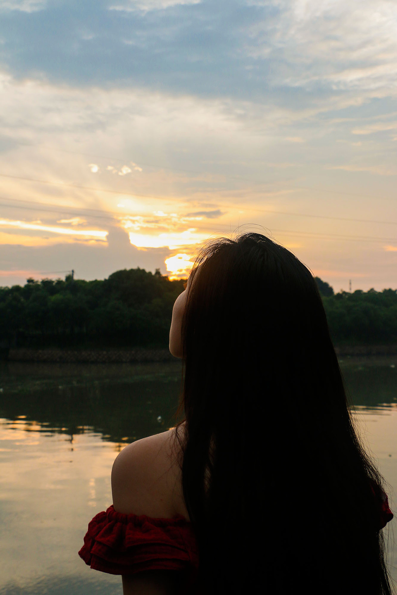 梅雨天的浙传夕阳