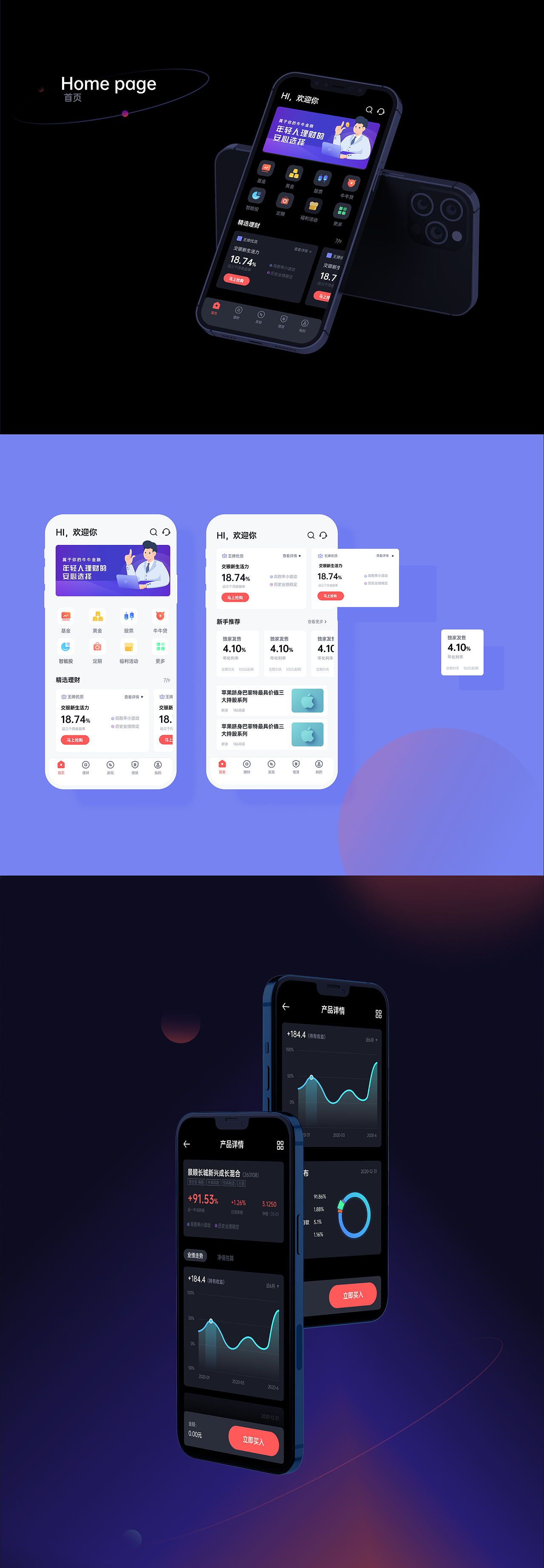 牛牛金融理财APP（图ZMjQ3MTIxNDQ4） - APP界面 - 站酷设计师DesignerXiGua原创素材 - 站酷ZCOOL