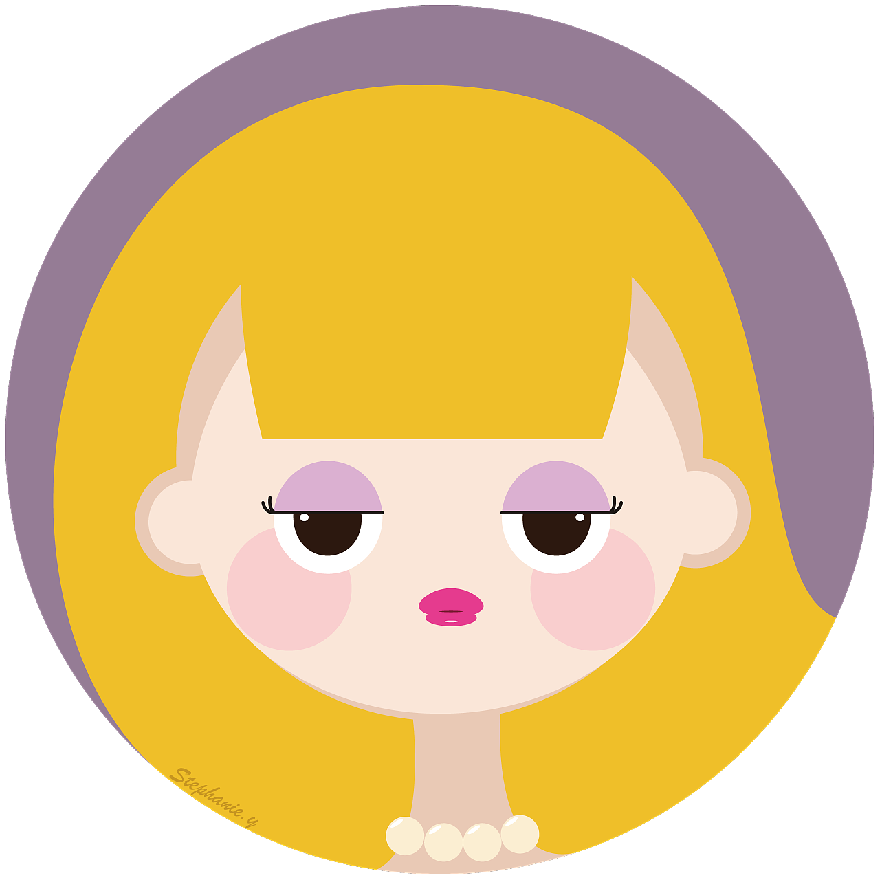 大眼女生头像x6|动漫|肖像漫画|肥兔兔stephanie - 原创作品 - 站酷