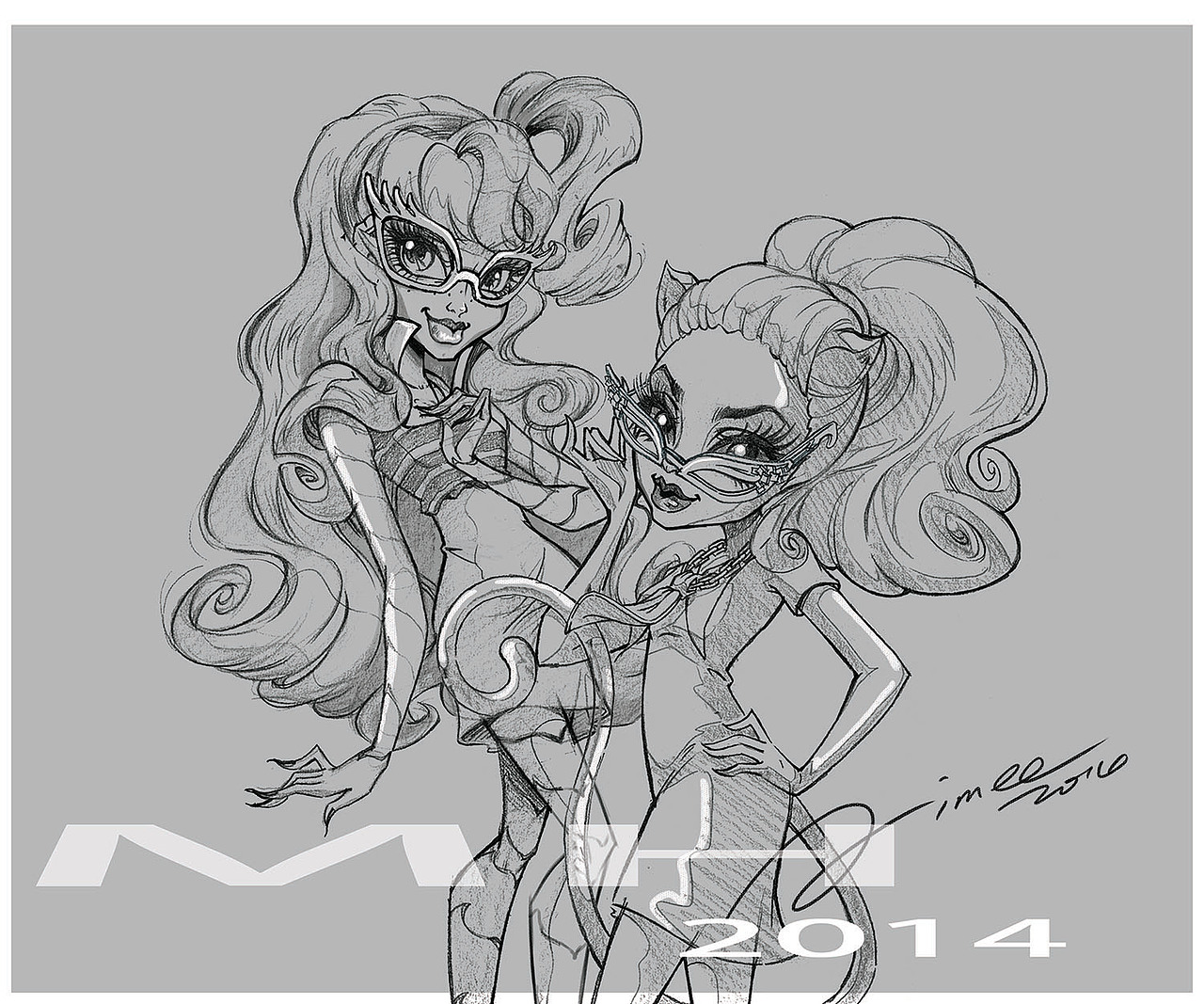 怪兽高中2014场景人物手稿