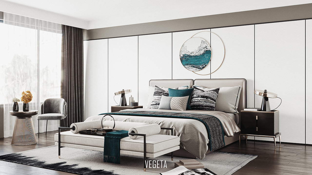 新中式客餐厅&卧室