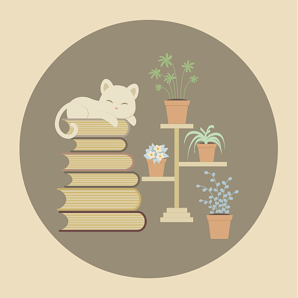 趴在书上睡觉的小猫和它的花（图ZOTA0MTI0OTI=） - 创作习作 - 站酷设计师兮兮莉雅原创素材 - 站酷ZCOOL