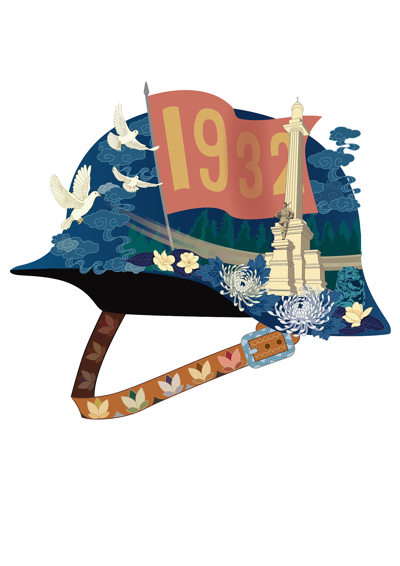《1932》抗战主题插画（图ZMjM2MjAxNDc2） - 创作习作 - 站酷设计师槐序月出原创素材 - 站酷ZCOOL