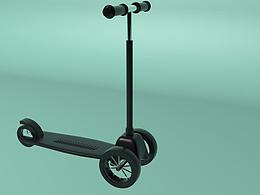 C4D脚踏板车建模