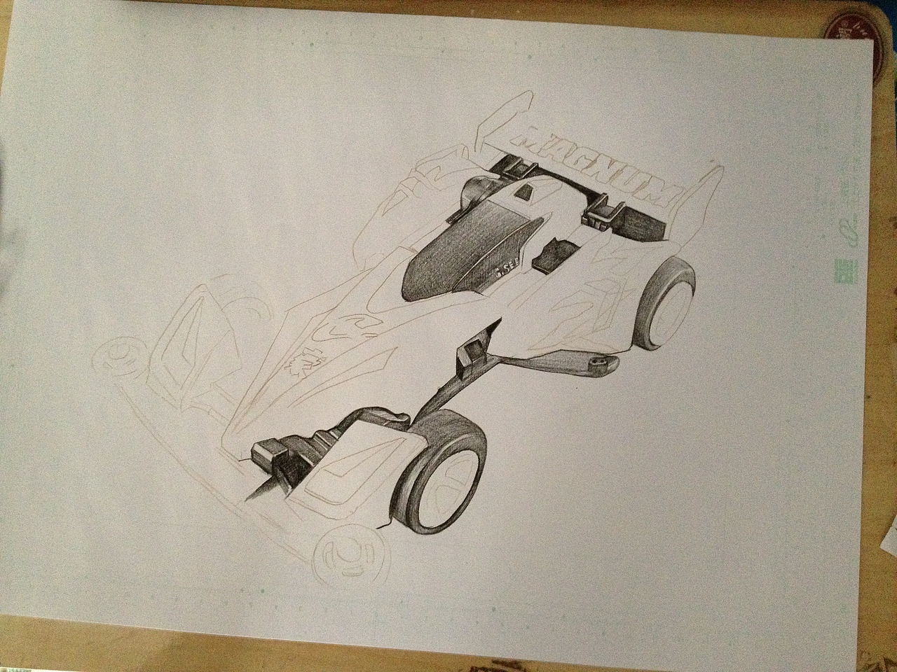 最近画的一辆迷你四驱车