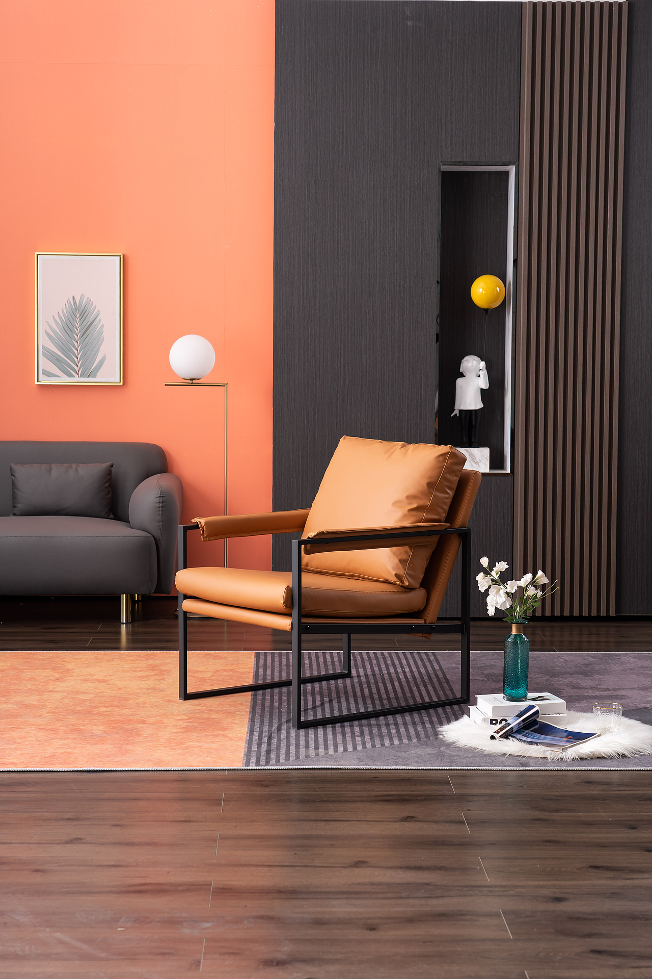 小户型必备单身公寓家具沙发极简北欧工业风科技布沙发