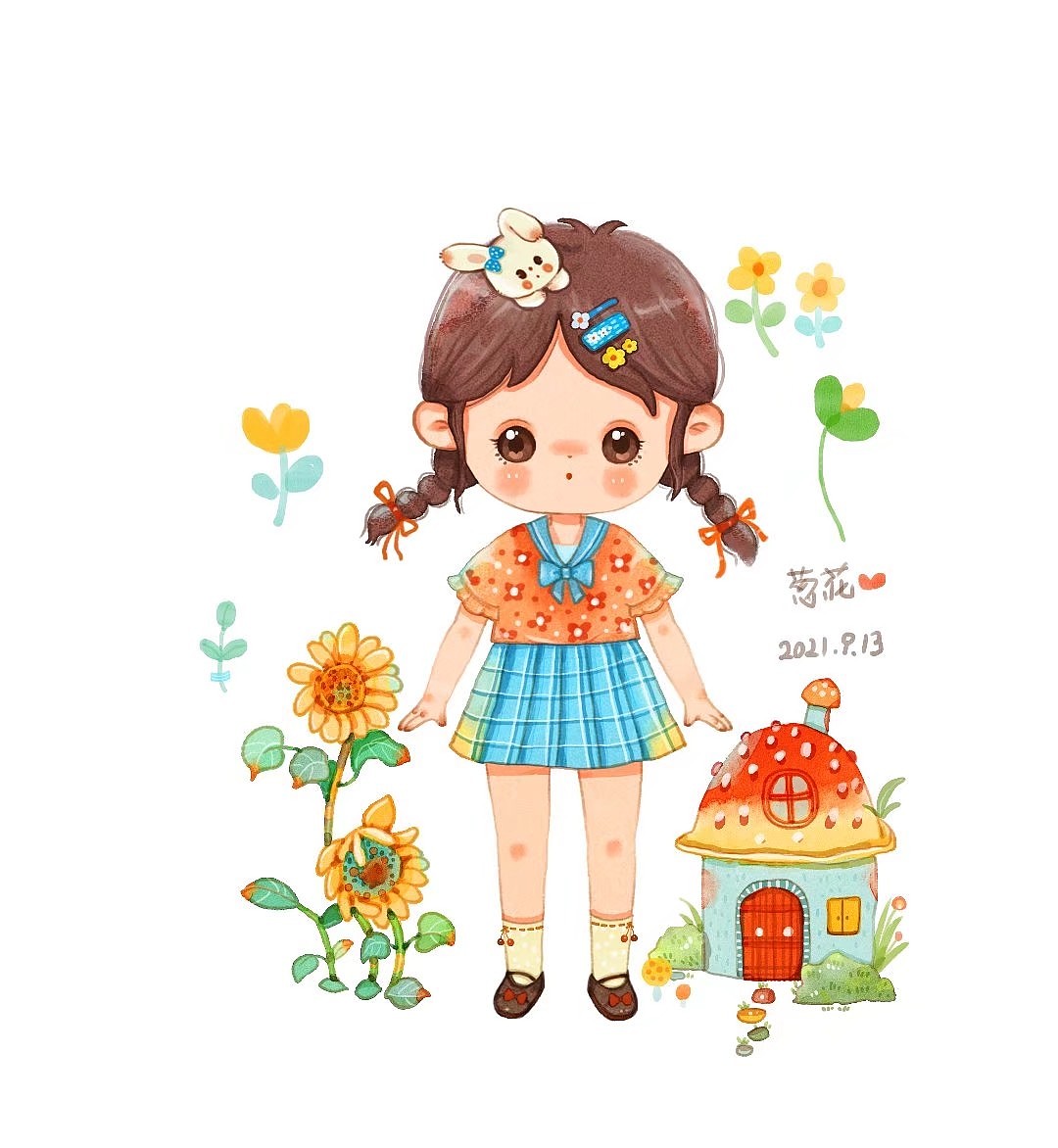 儿童插画 盲盒设计 文创包装 和纸胶带