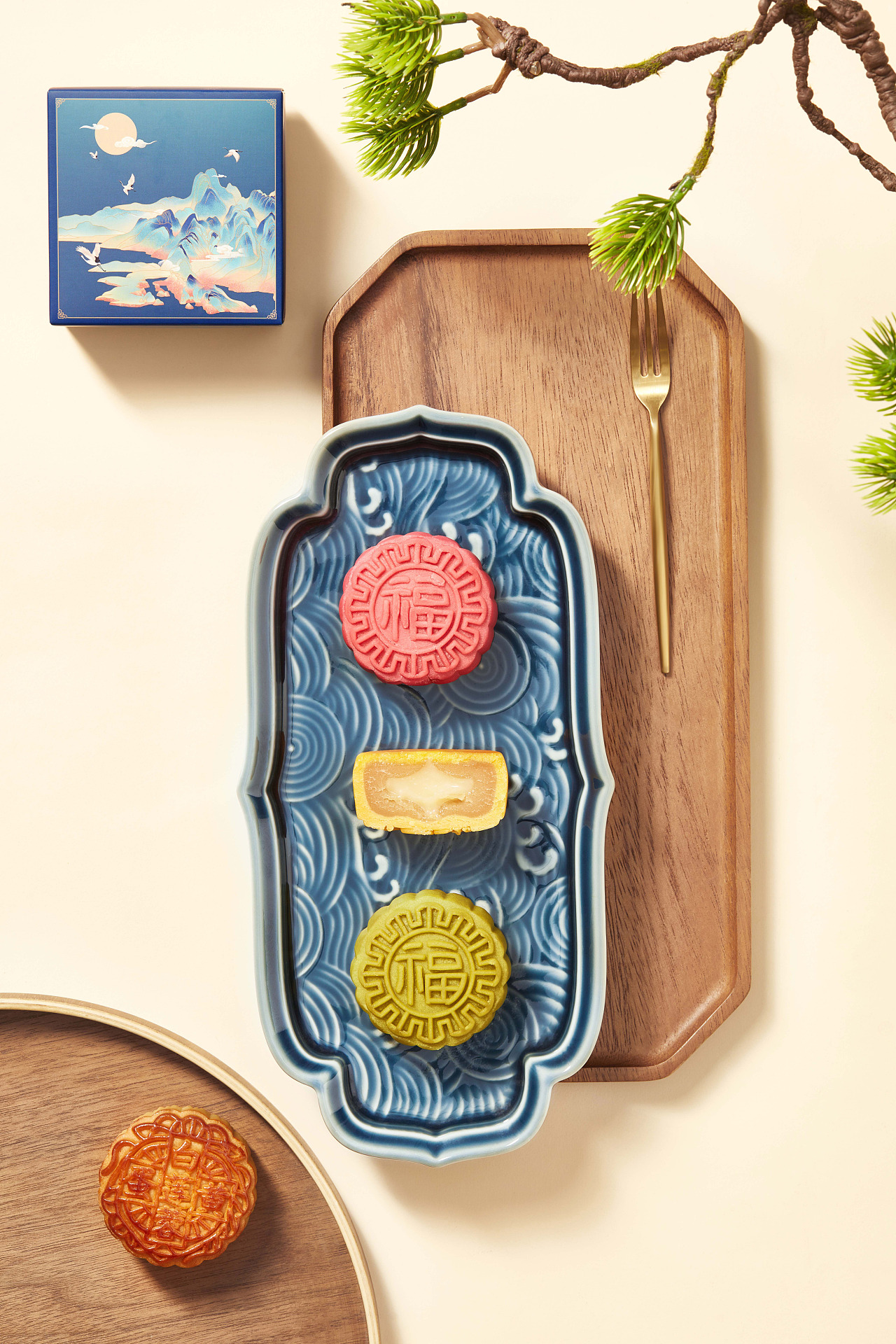 祥云茶杯&月饼礼盒