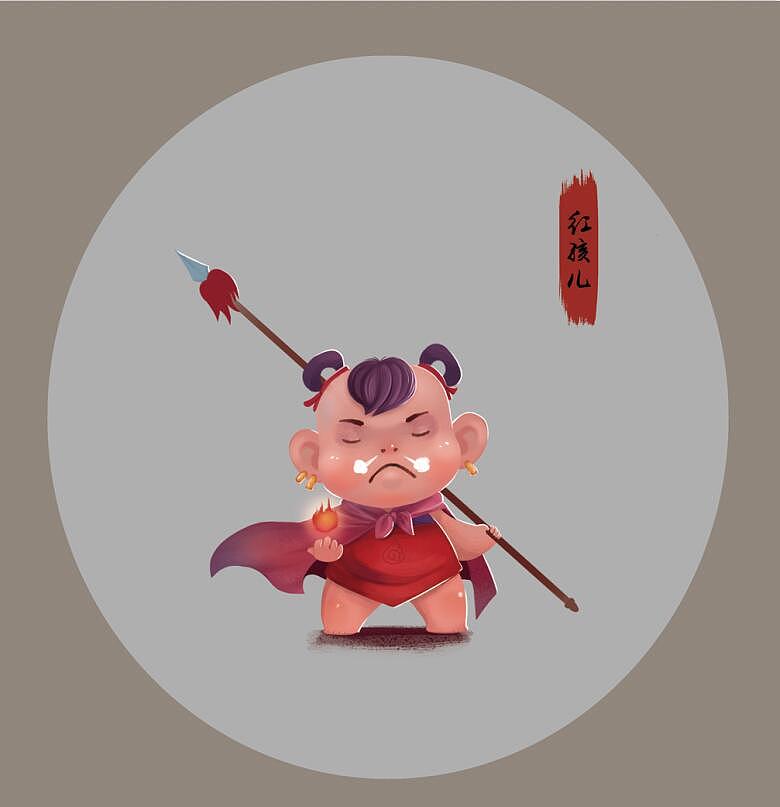 红孩儿|插画|儿童插画|田里予_原创作品-站酷zcool