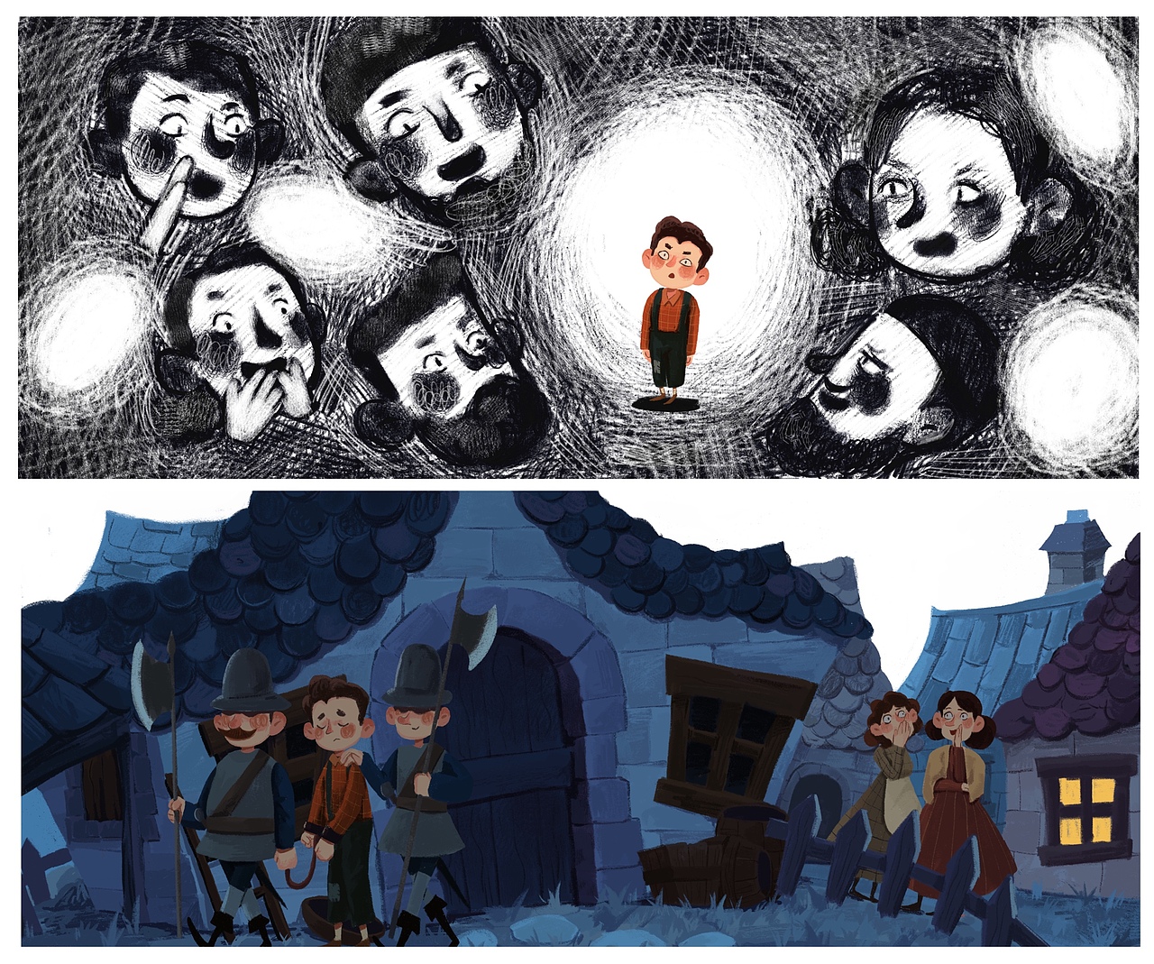 原创绘本故事《开心国》（图ZMzczMDk0MjEy） - 绘本 - 站酷设计师拿颇里原创素材 - 站酷ZCOOL